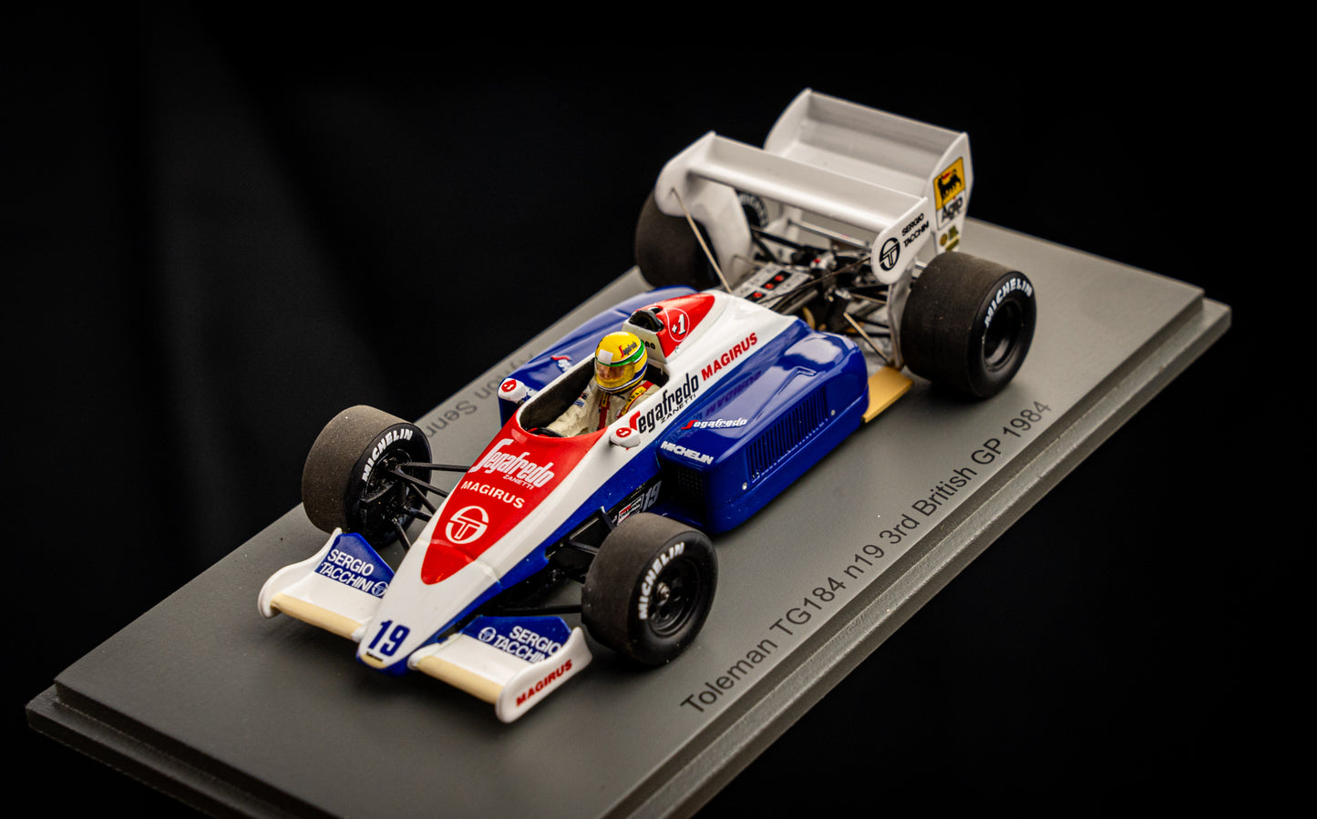 Ayrton Senna - Toleman TG184 #19 - 3rd British Grand Prix 1984 - Spark 1:43