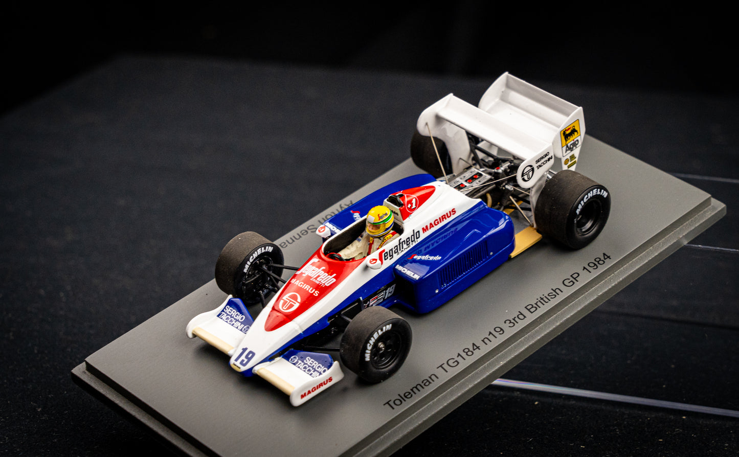 Ayrton Senna - Toleman TG184 #19 - 3rd British Grand Prix 1984 - Spark 1:43