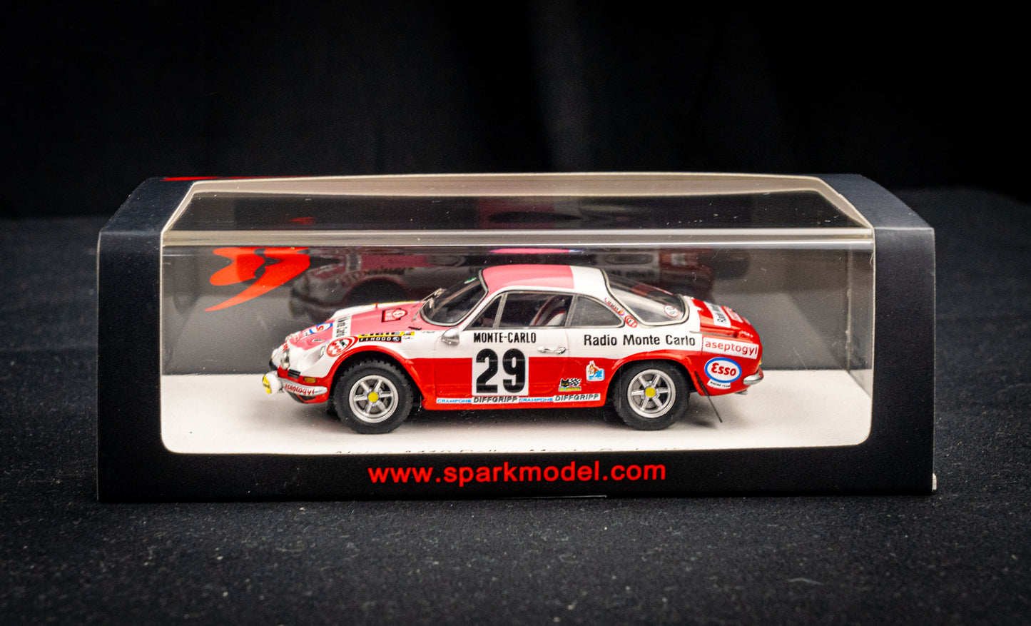 Renault Alpine A110 #29 P.A. Moss-Carlsson / E. Crellin - Rallye Monte Carlo 1973 - Spark 1:43