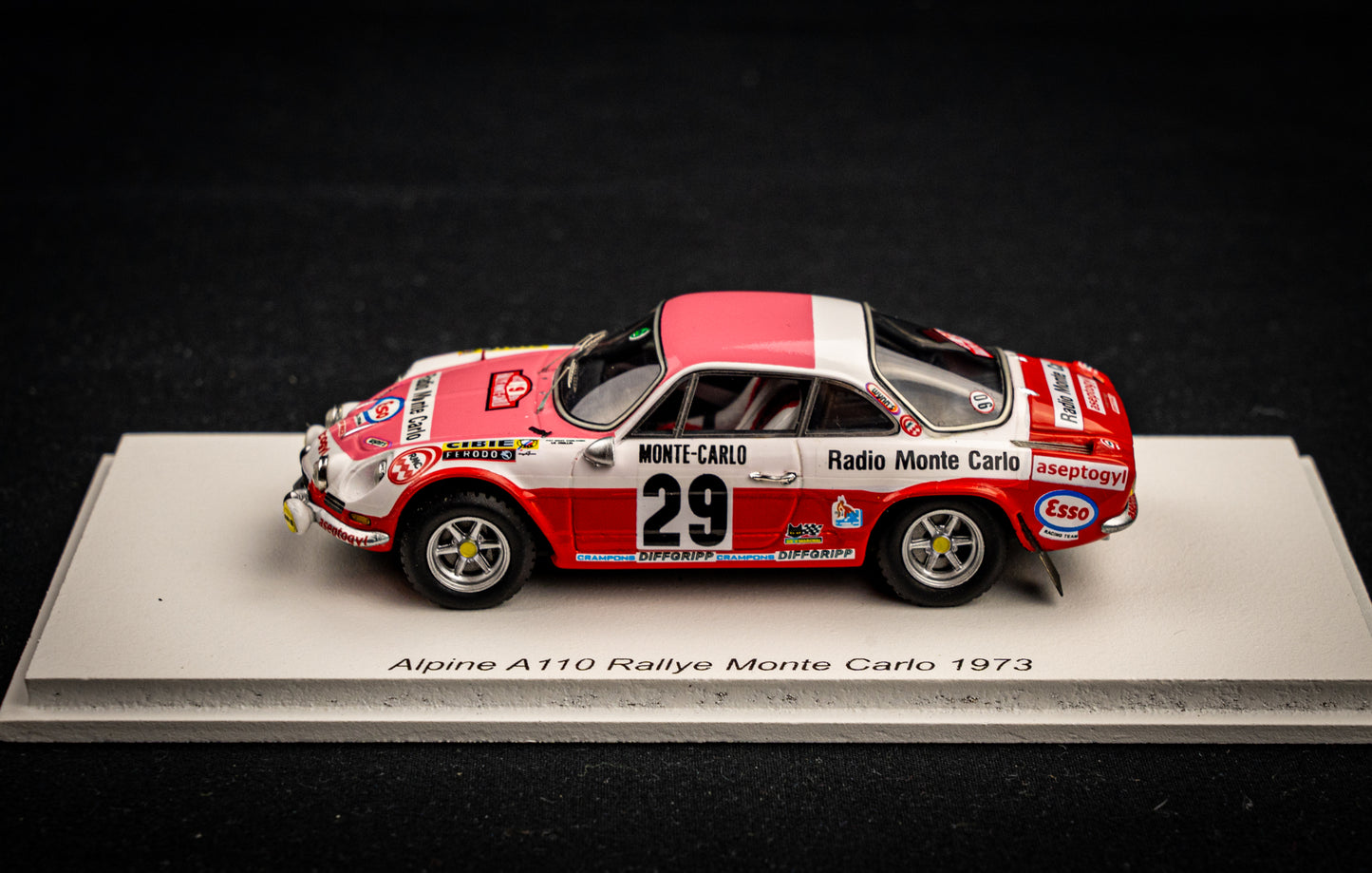 Renault Alpine A110 #29 P.A. Moss-Carlsson / E. Crellin - Rallye Monte Carlo 1973 - Spark 1:43