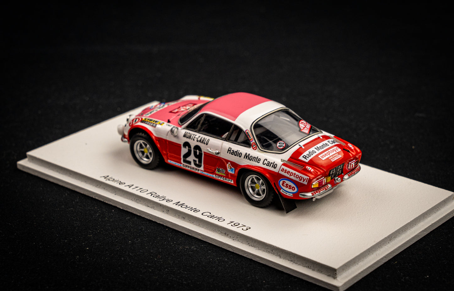 Renault Alpine A110 #29 P.A. Moss-Carlsson / E. Crellin - Rallye Monte Carlo 1973 - Spark 1:43