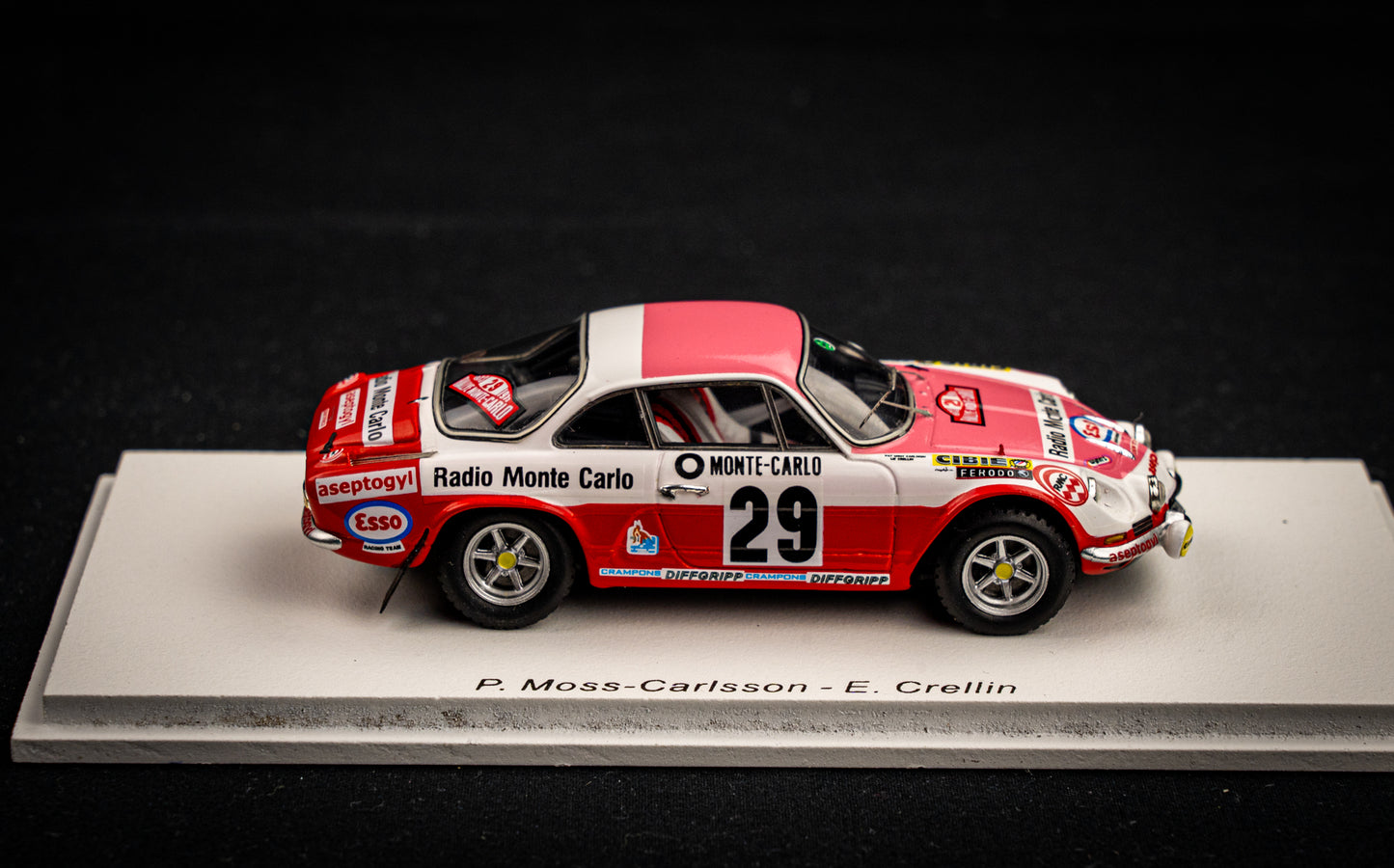 Renault Alpine A110 #29 P.A. Moss-Carlsson / E. Crellin - Rallye Monte Carlo 1973 - Spark 1:43