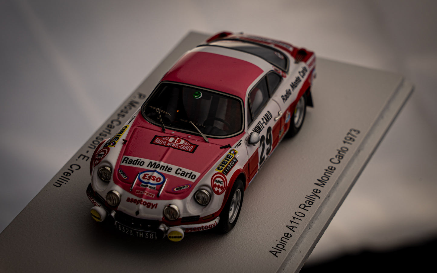Renault Alpine A110 #29 P.A. Moss-Carlsson / E. Crellin - Rallye Monte Carlo 1973 - Spark 1:43