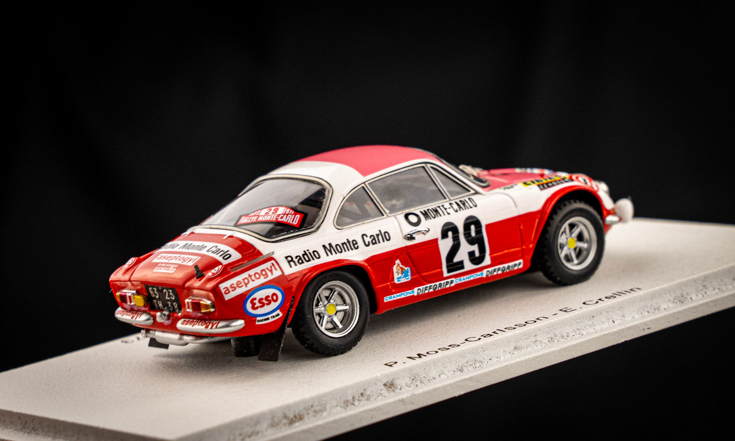 Renault Alpine A110 #29 P.A. Moss-Carlsson / E. Crellin - Rallye Monte Carlo 1973 - Spark 1:43
