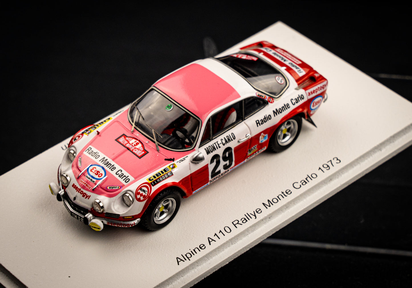 Renault Alpine A110 #29 P.A. Moss-Carlsson / E. Crellin - Rallye Monte Carlo 1973 - Spark 1:43