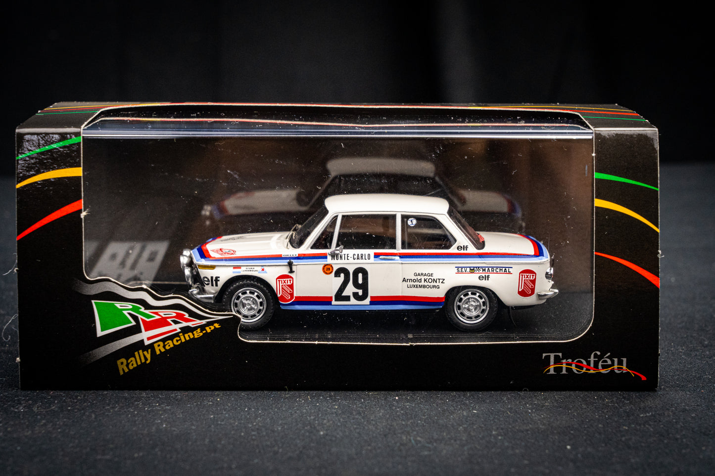 BMW 2002 tii lim. 150 pcs. #29 N. Koob / N. Huberty - 17th Rallye Monte Carlo 1975 - Trofeu 1:43