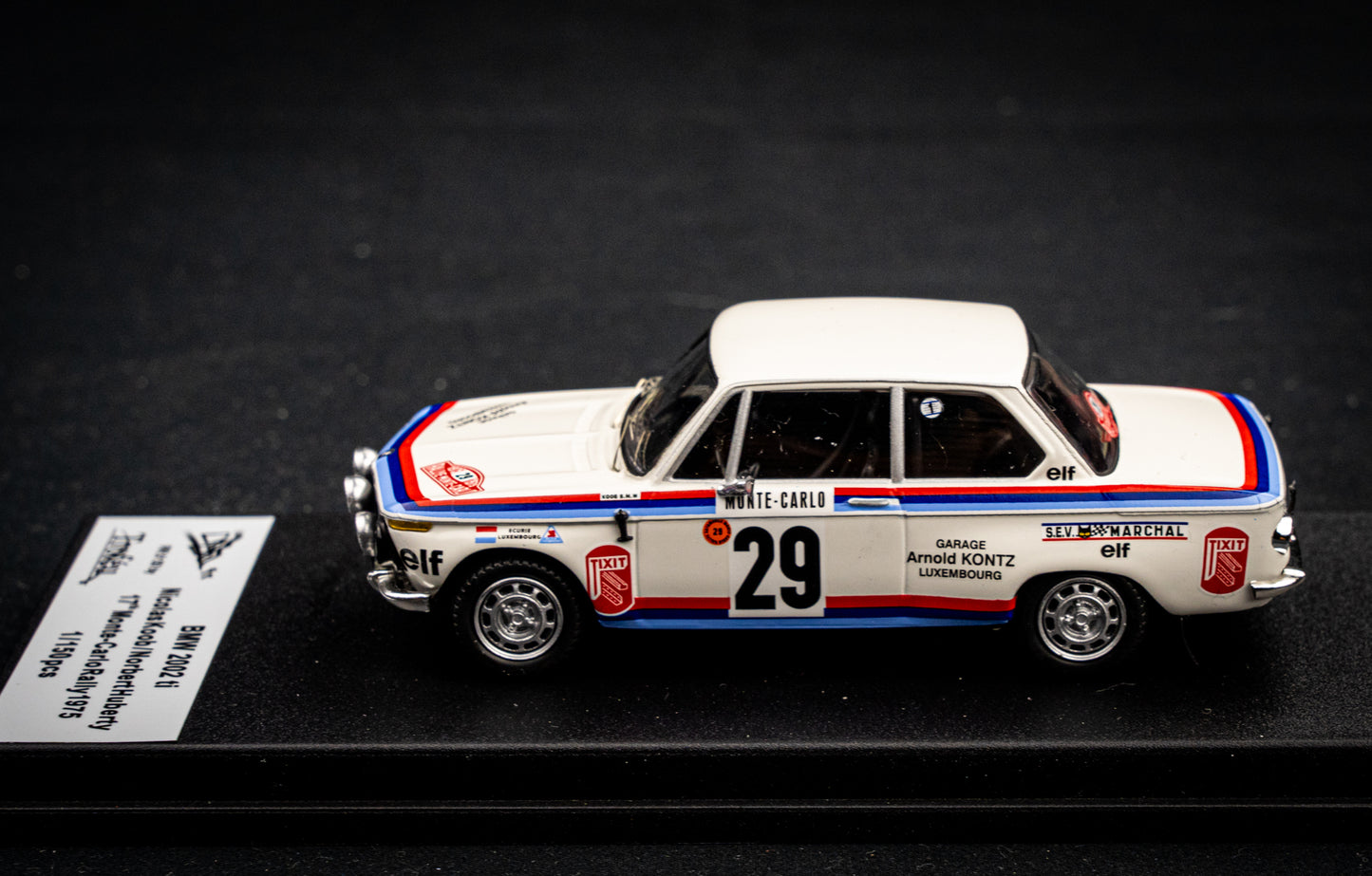 BMW 2002 tii lim. 150 pcs. #29 N. Koob / N. Huberty - 17th Rallye Monte Carlo 1975 - Trofeu 1:43