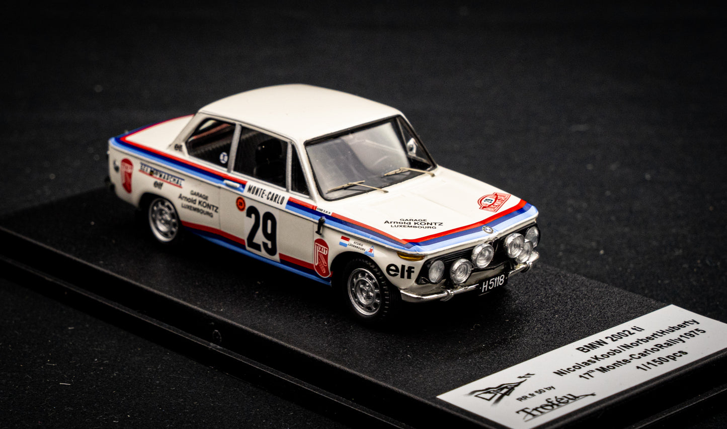 BMW 2002 tii lim. 150 pcs. #29 N. Koob / N. Huberty - 17th Rallye Monte Carlo 1975 - Trofeu 1:43