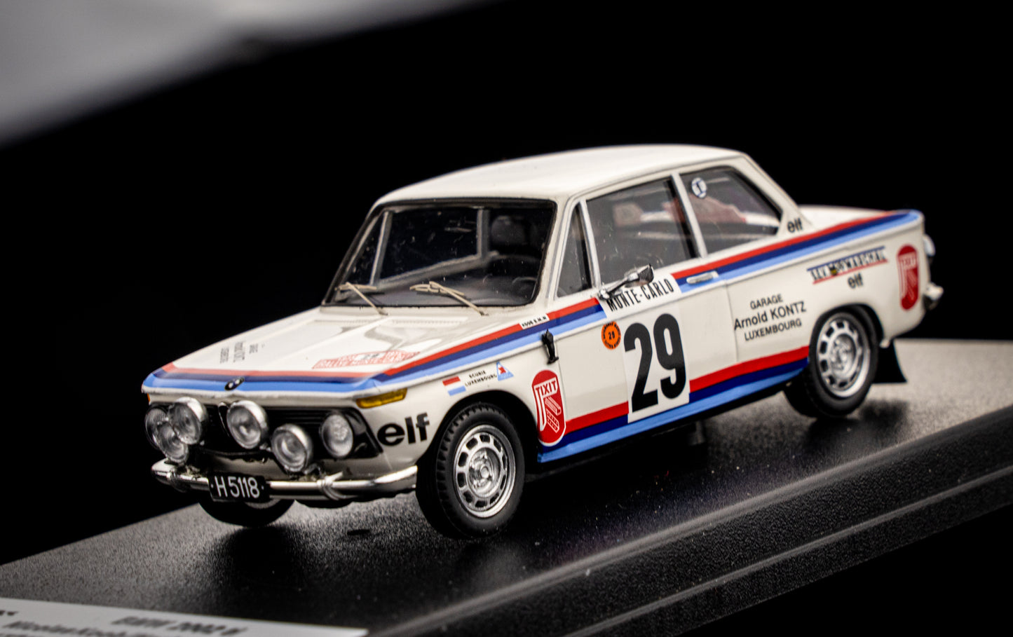 BMW 2002 tii lim. 150 pcs. #29 N. Koob / N. Huberty - 17th Rallye Monte Carlo 1975 - Trofeu 1:43