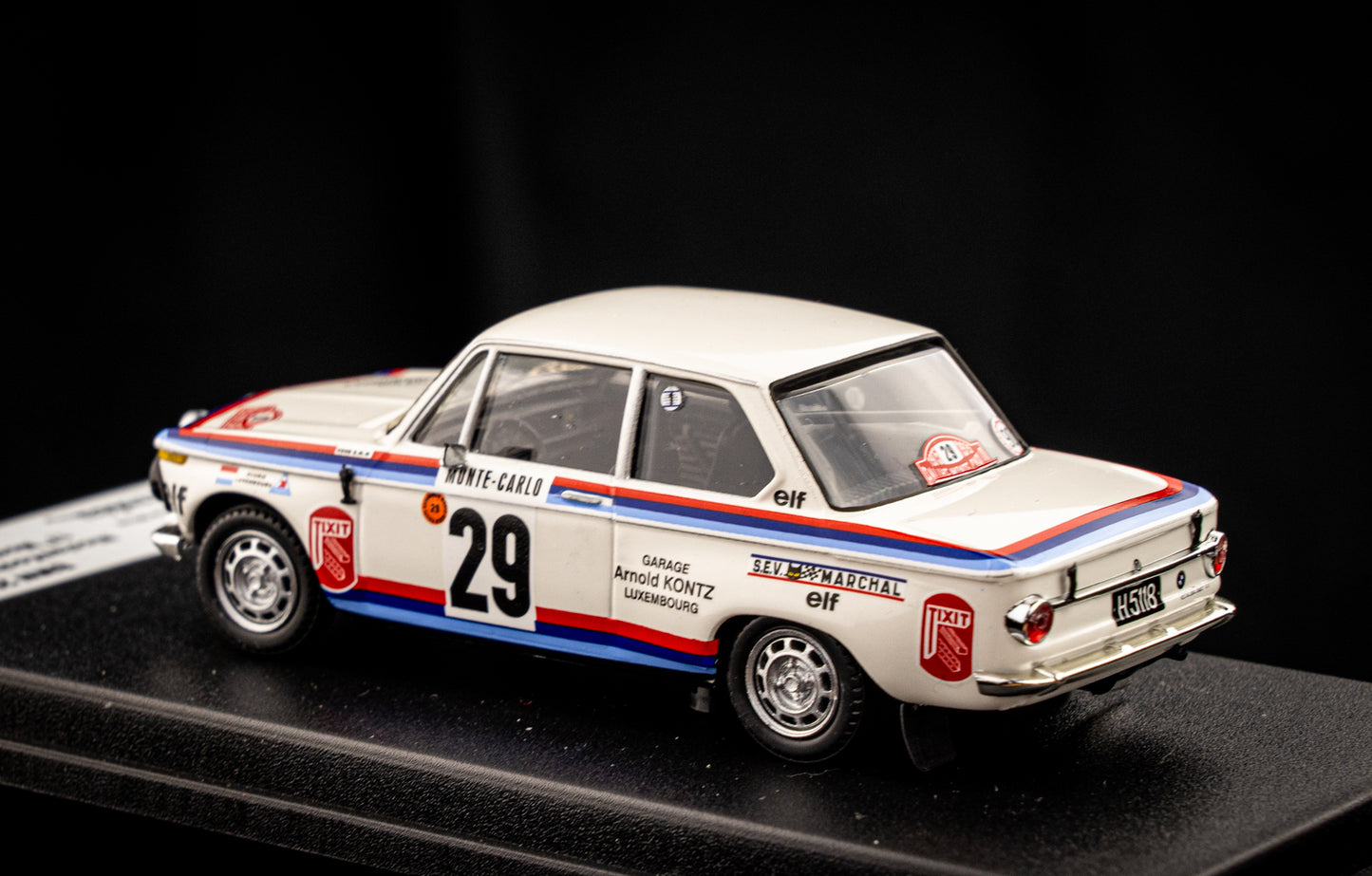 BMW 2002 tii lim. 150 pcs. #29 N. Koob / N. Huberty - 17th Rallye Monte Carlo 1975 - Trofeu 1:43
