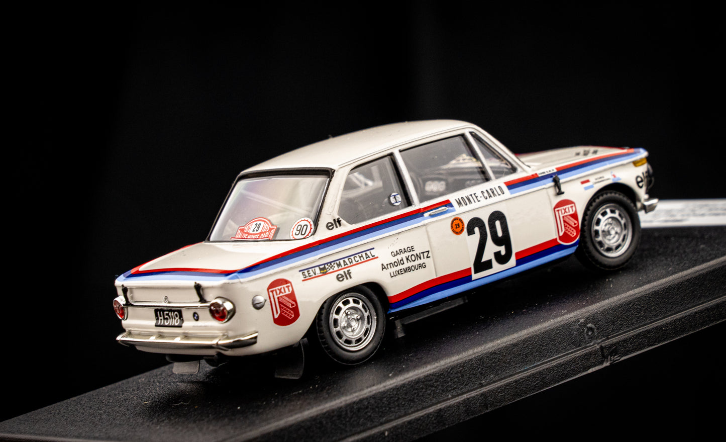 BMW 2002 tii lim. 150 pcs. #29 N. Koob / N. Huberty - 17th Rallye Monte Carlo 1975 - Trofeu 1:43
