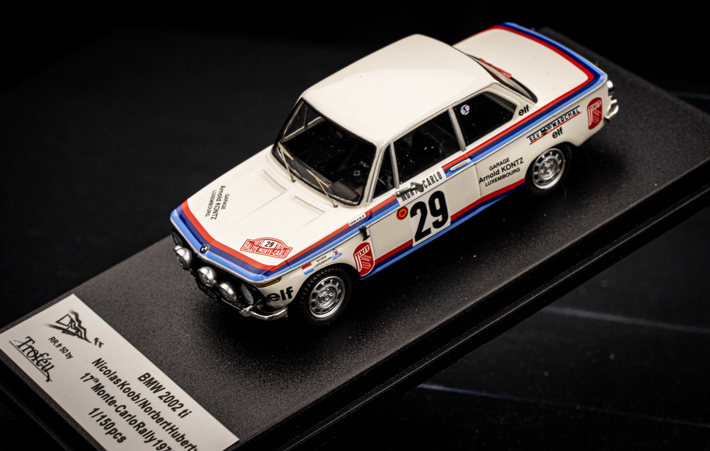 BMW 2002 tii lim. 150 pcs. #29 N. Koob / N. Huberty - 17th Rallye Monte Carlo 1975 - Trofeu 1:43