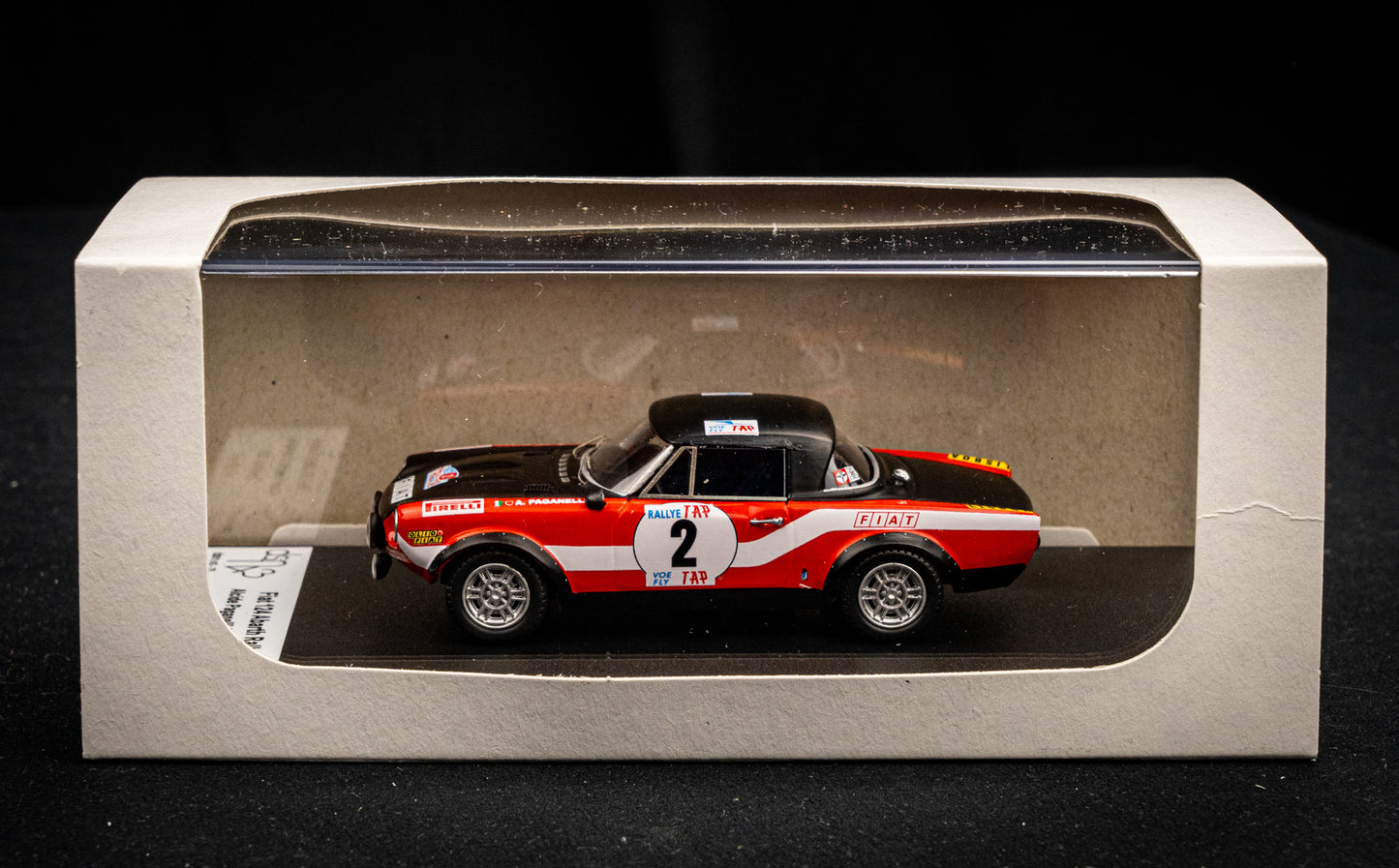 FIAT 124 Abarth Rallye lim. 150 pcs. #2 A.Paganelli / N.Russo - Rallye Portugal 1973 - Trofeu 1:43