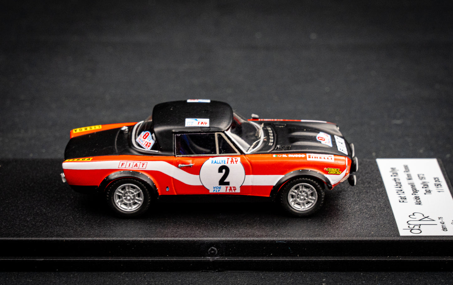 FIAT 124 Abarth Rallye lim. 150 pcs. #2 A.Paganelli / N.Russo - Rallye Portugal 1973 - Trofeu 1:43