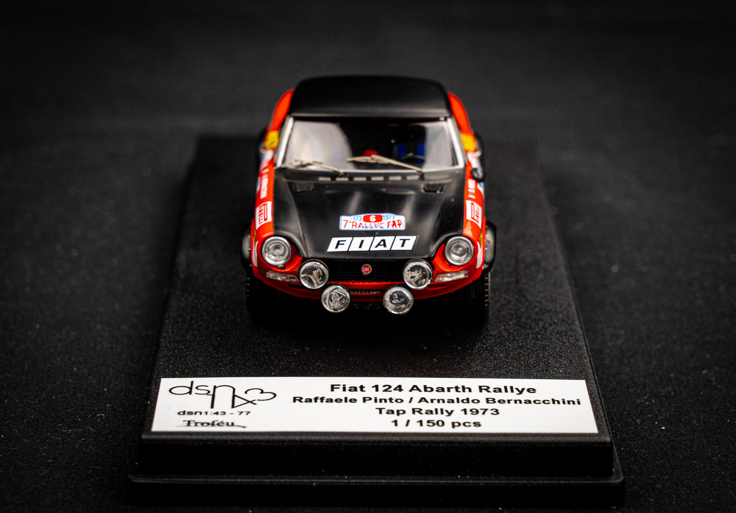 FIAT 124 Abarth Rallye lim. 150 pcs. #6 R. Pinto / A. Bernacchini - Rallye Portugal 1973 - Trofeu 1:43