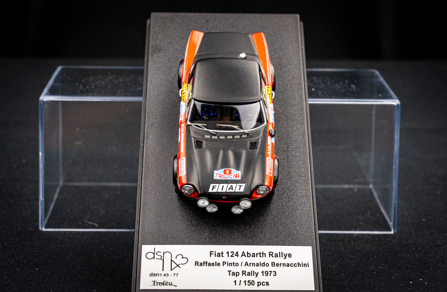 FIAT 124 Abarth Rallye lim. 150 pcs. #6 R. Pinto / A. Bernacchini - Rallye Portugal 1973 - Trofeu 1:43