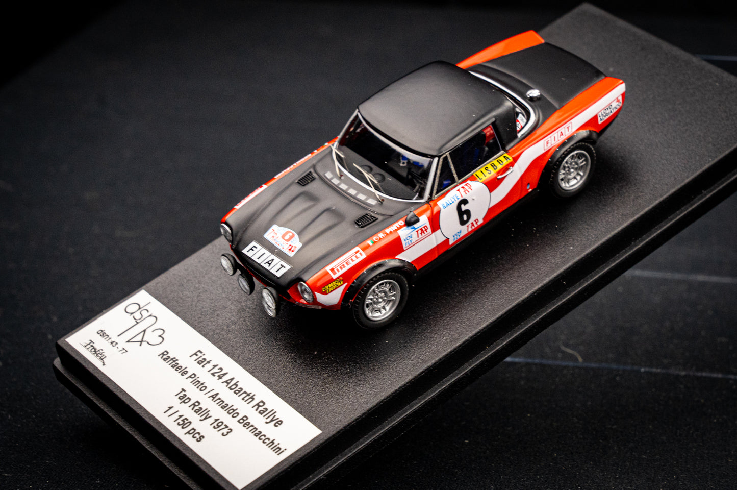 FIAT 124 Abarth Rallye lim. 150 pcs. #6 R. Pinto / A. Bernacchini - Rallye Portugal 1973 - Trofeu 1:43
