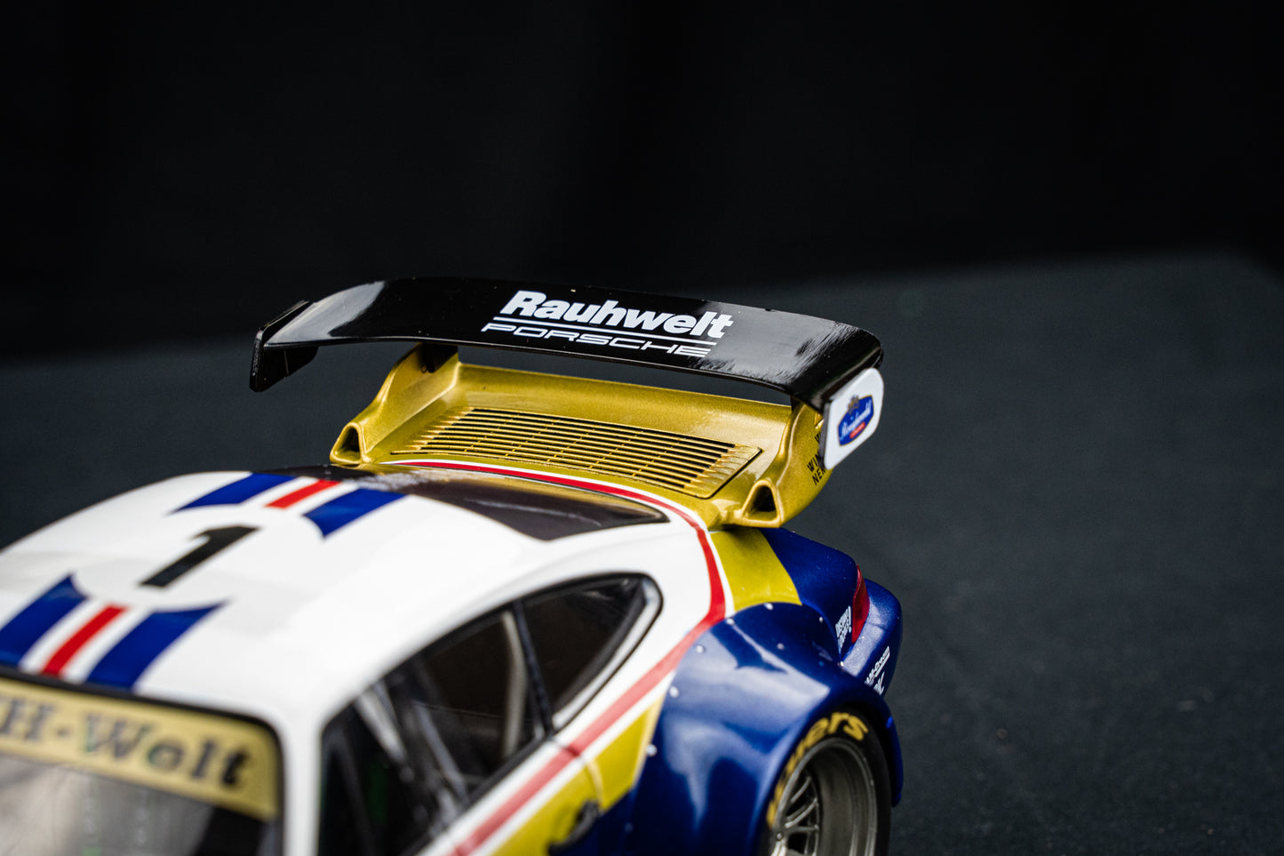 Porsche 911 (964) RWB Rauh - Welt 2022 blue / white / red / gold - Solido 1:18