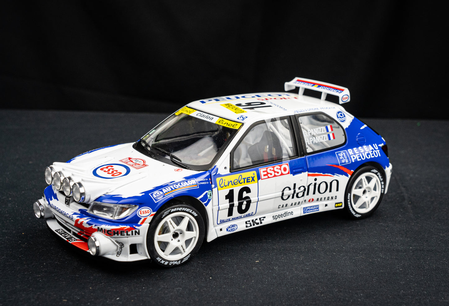 Peugeot 306 Maxi #16 G. Panizzi / H. Panizzi - Rallye Monte Carlo 1998 - Solido 1:18
