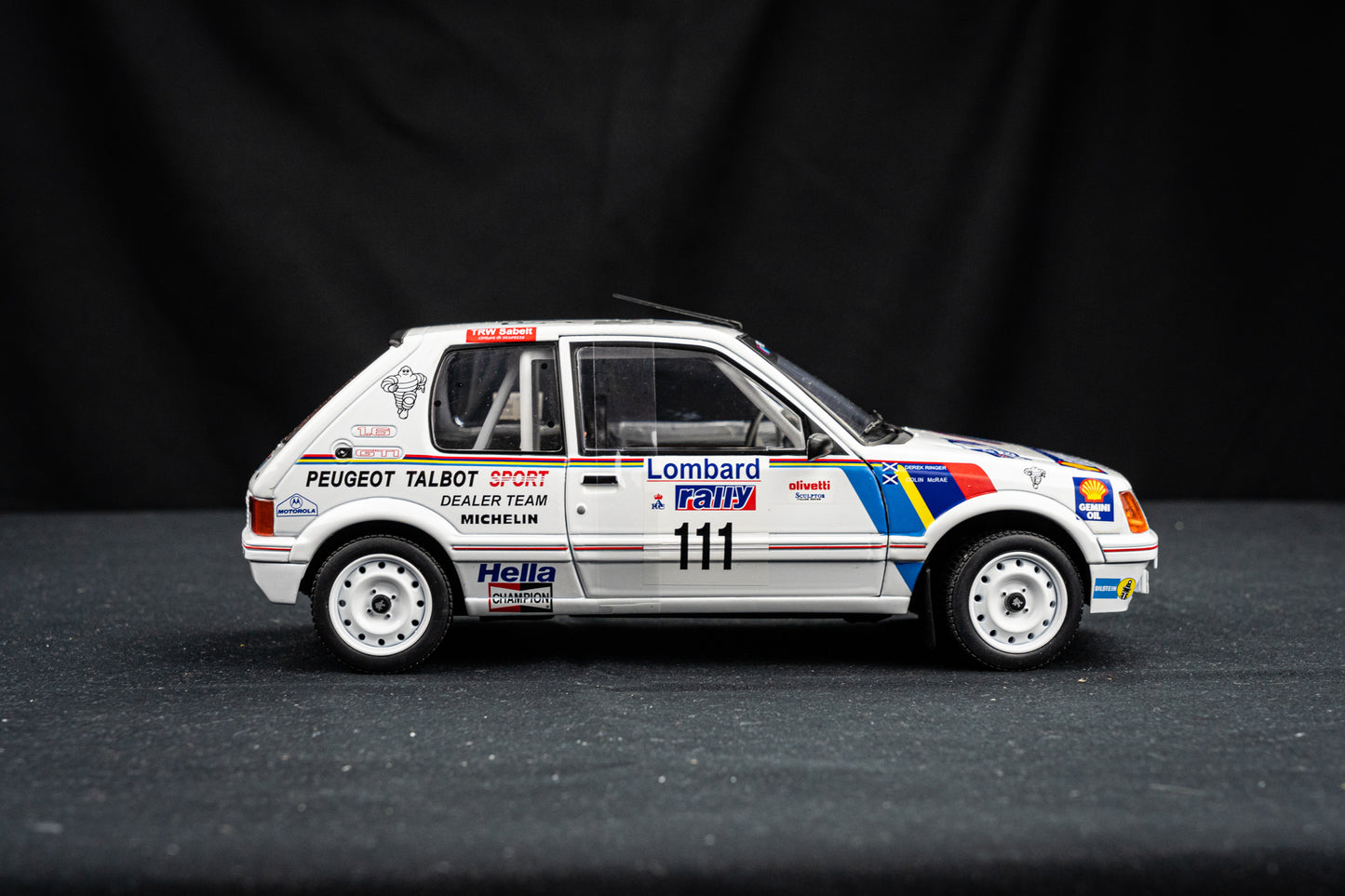 Peugeot 205 GTi #111 C. McRae / D. Ringer - Lombard RAC Rallye 1988 - Solido 1:18