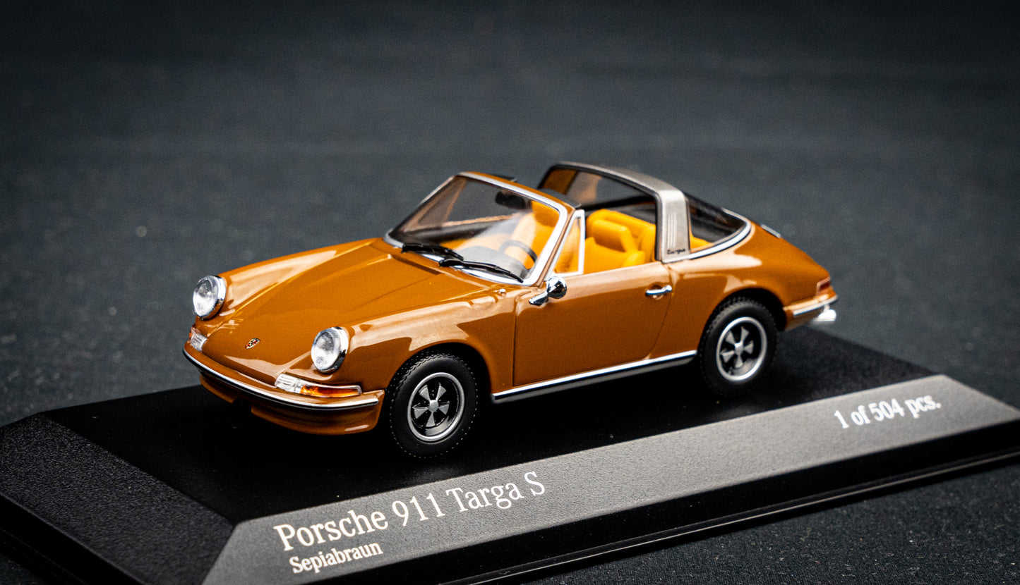 Porsche 911 Targa S 1972 Sepiabraun - Minichamps 1:43 limitiert auf 504 Stk.
