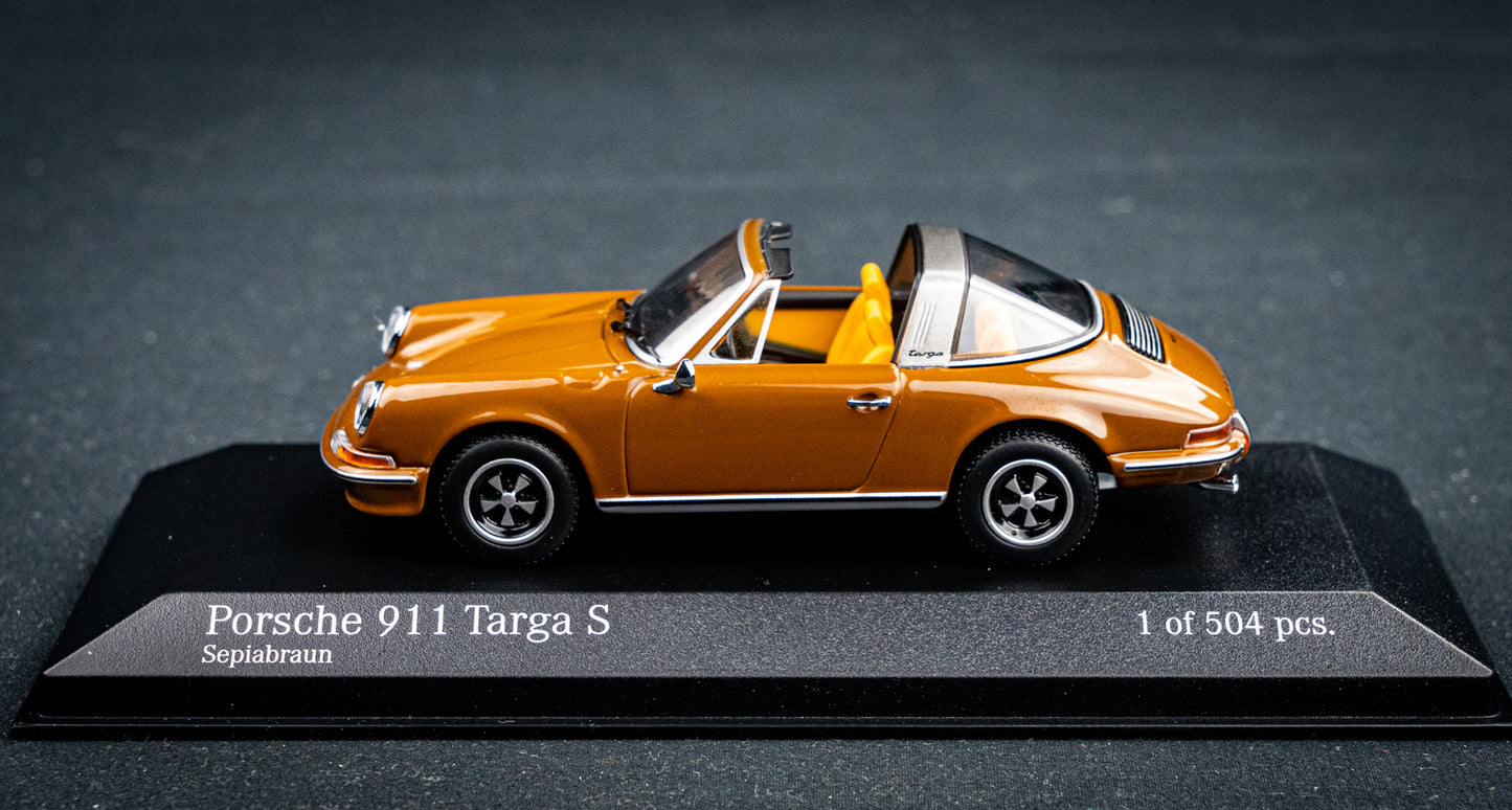 Porsche 911 Targa S 1972 Sepiabraun - Minichamps 1:43 limitiert auf 504 Stk.