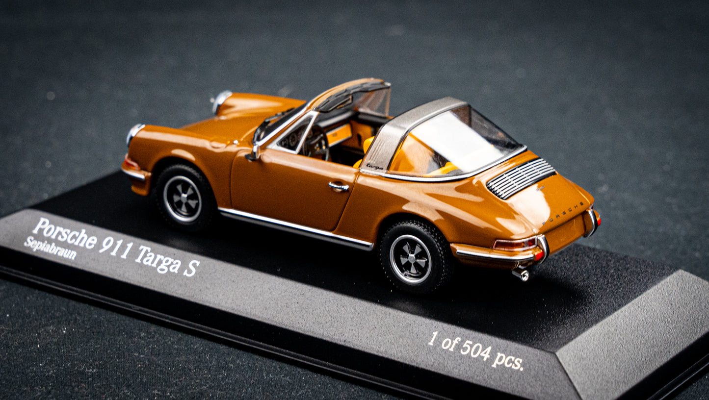 Porsche 911 Targa S 1972 Sepiabraun - Minichamps 1:43 limitiert auf 504 Stk.