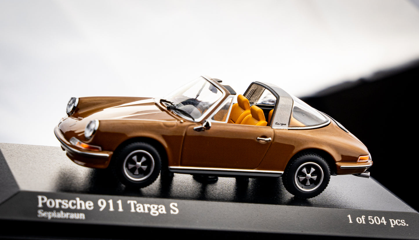 Porsche 911 Targa S 1972 Sepiabraun - Minichamps 1:43 limitiert auf 504 Stk.