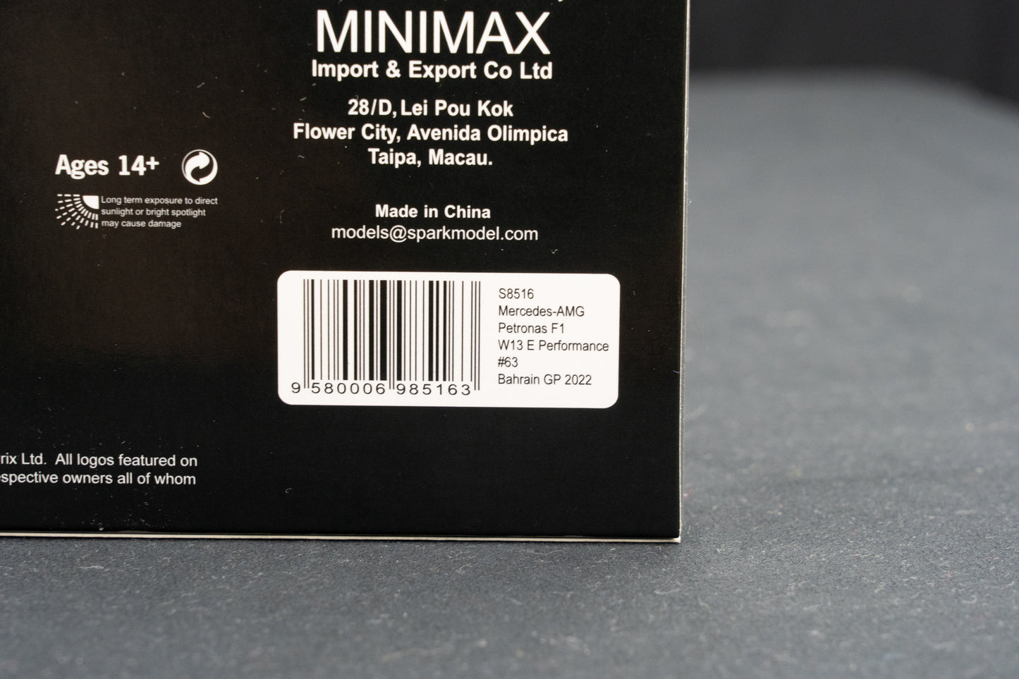 Georg Russell Mercedes-AMG W13E #63 2nd French GP 2022, Spark 1:43