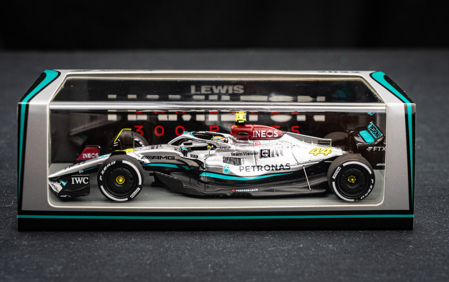 Lewis Hamilton 300. Grand Prix Mercedes-AMG W13E #44 2nd French GP 2022, Spark 1:43,