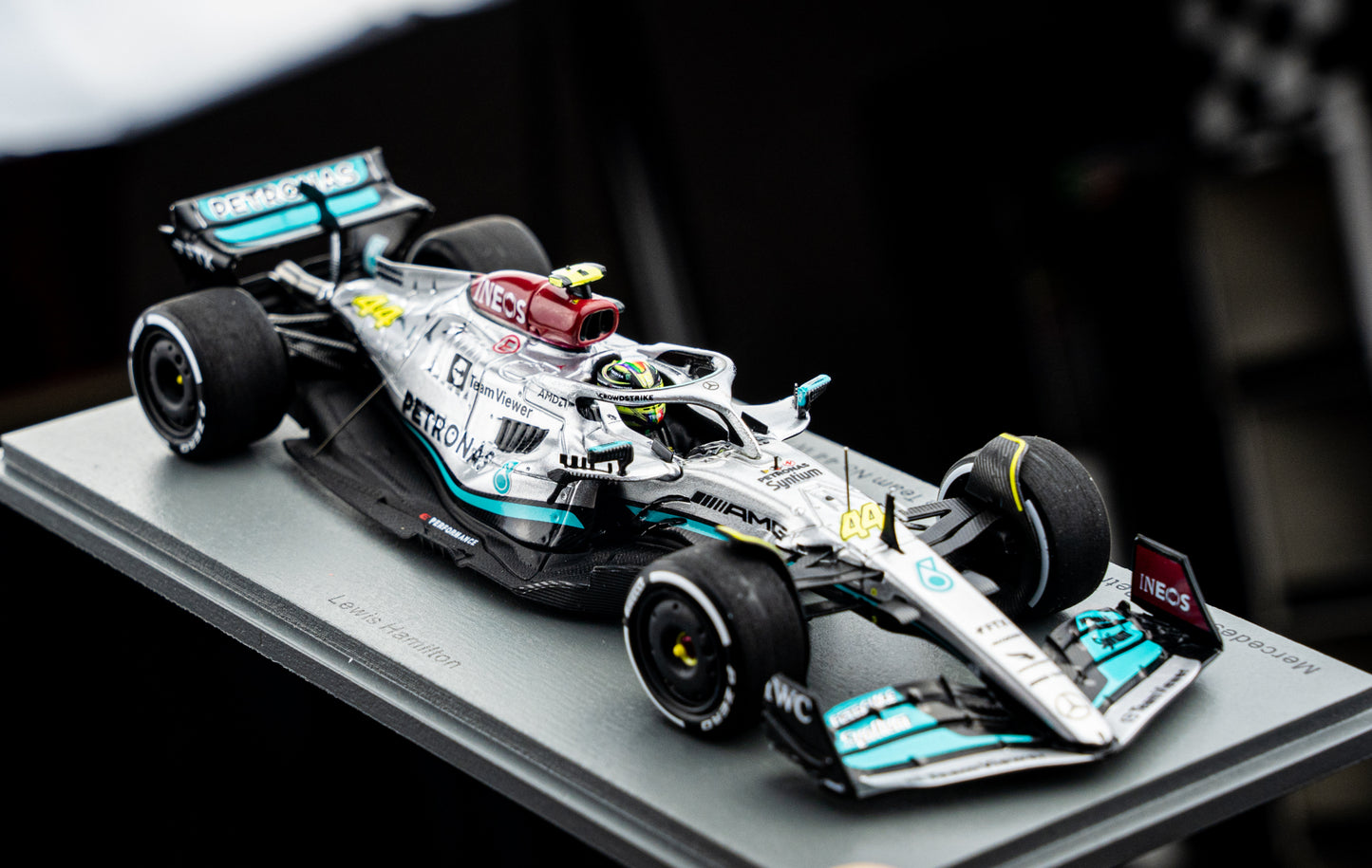 Lewis Hamilton 300. Grand Prix Mercedes-AMG W13E #44 2nd French GP 2022, Spark 1:43,