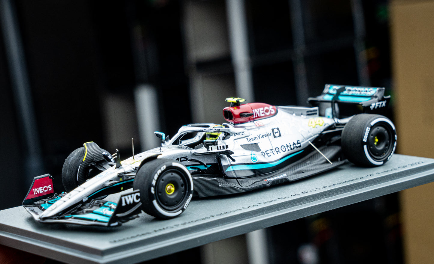 Lewis Hamilton 300. Grand Prix Mercedes-AMG W13E #44 2nd French GP 2022, Spark 1:43,