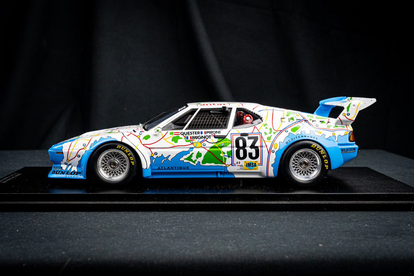 BMW M1 #83 Pironi / Quester / Mignot - 24h LeMans 1980 - Spark 1:18