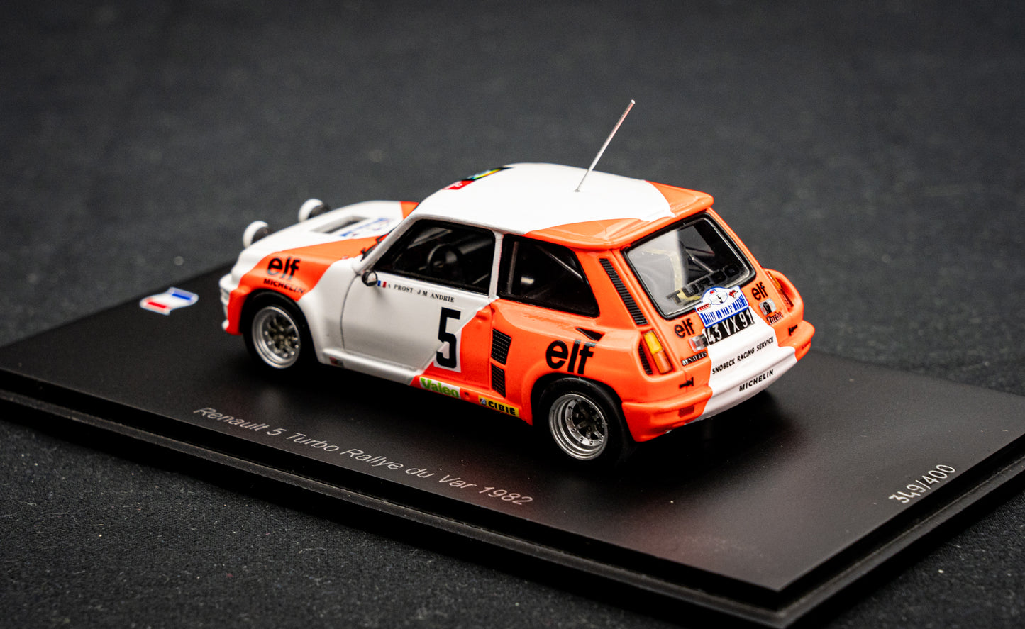 Renault 5 Turbo #5 lim. 400 Stk. A. Prost / J.M. Andrie Rallye du Var 1982 - Spark 1:43