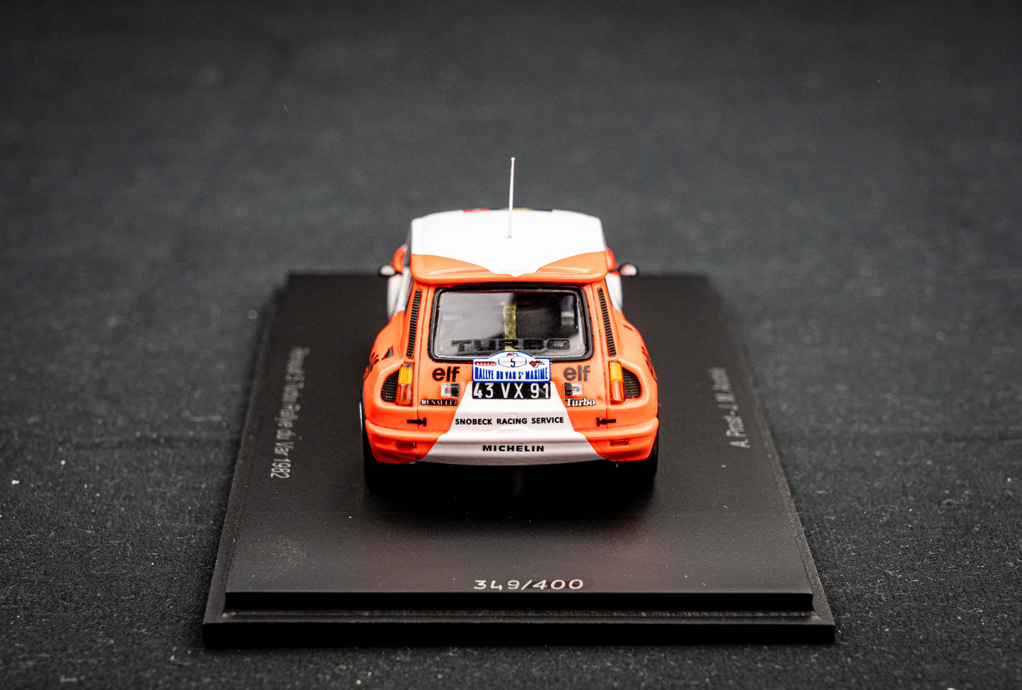 Renault 5 Turbo #5 lim. 400 Stk. A. Prost / J.M. Andrie Rallye du Var 1982 - Spark 1:43