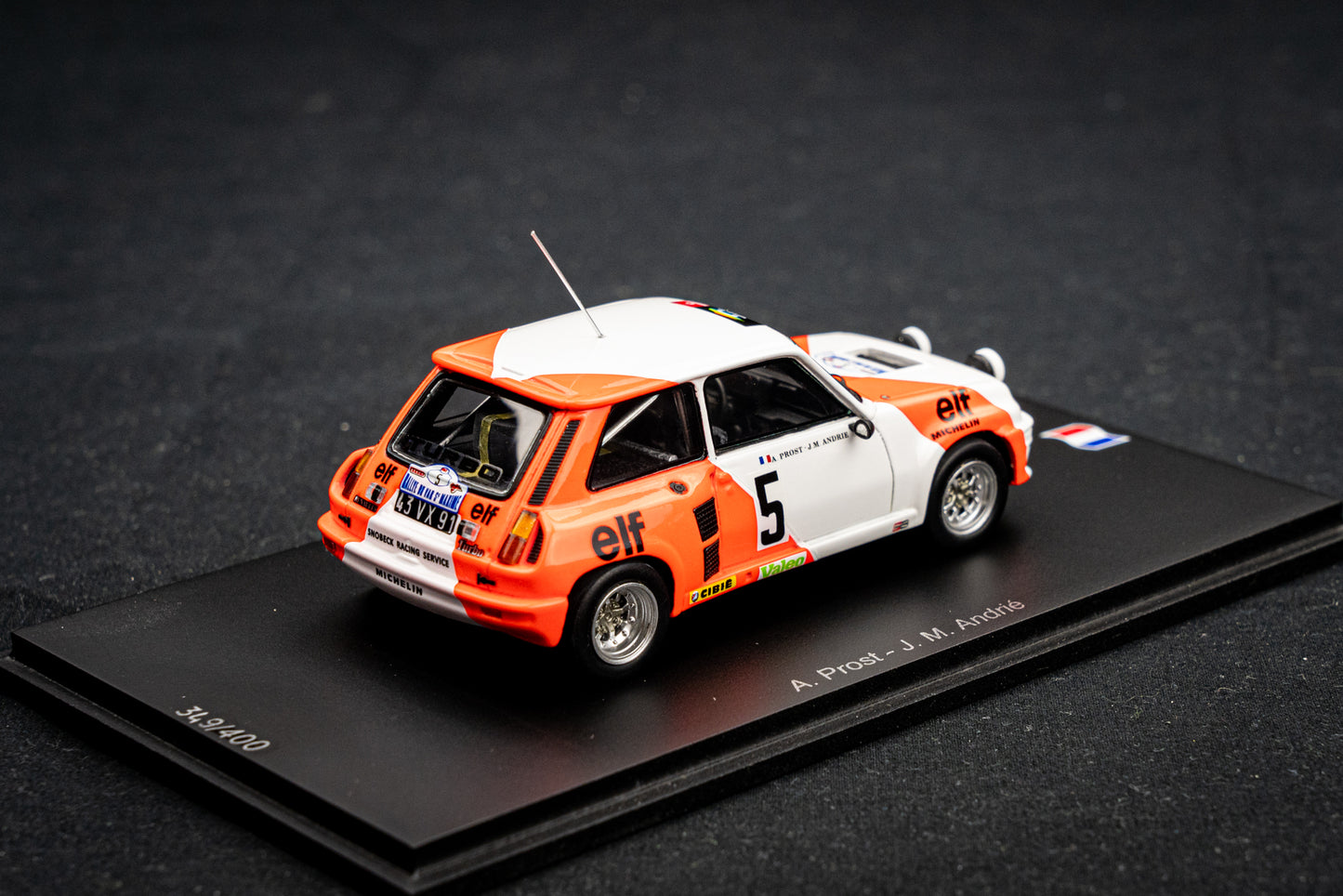 Renault 5 Turbo #5 lim. 400 Stk. A. Prost / J.M. Andrie Rallye du Var 1982 - Spark 1:43