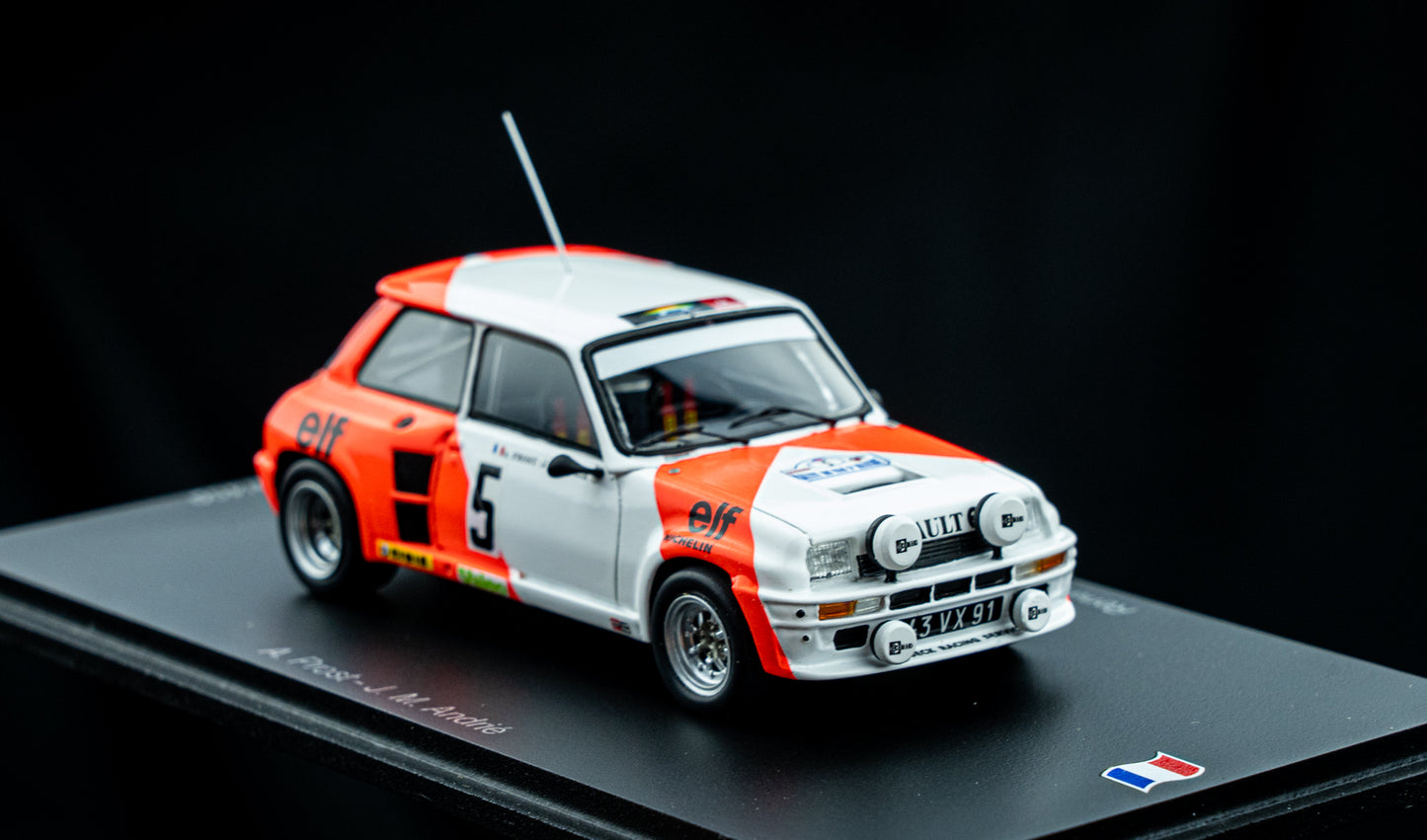 Renault 5 Turbo #5 lim. 400 Stk. A. Prost / J.M. Andrie Rallye du Var 1982 - Spark 1:43