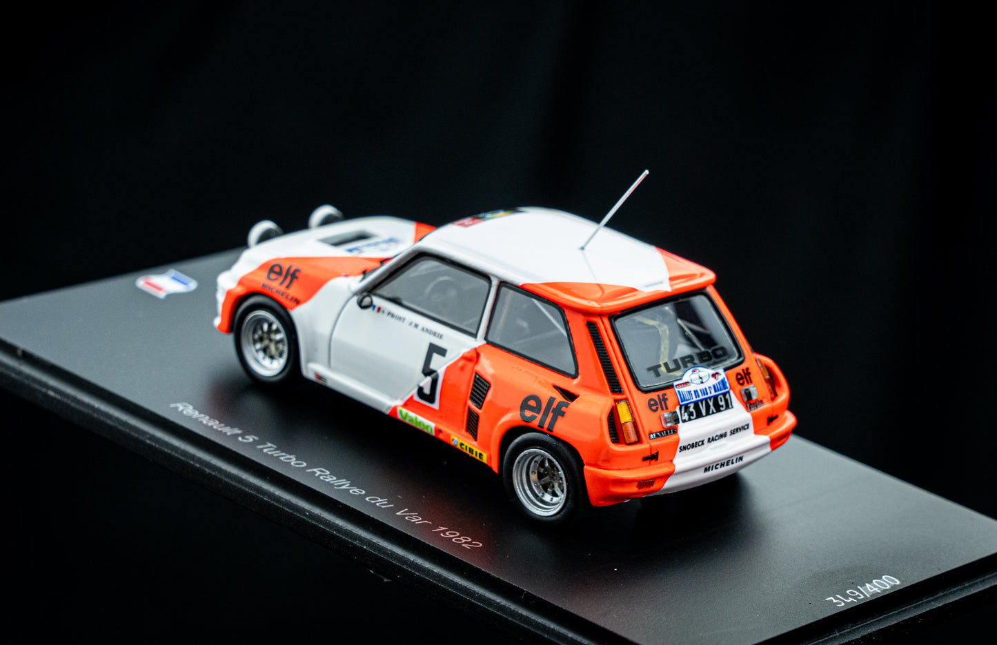 Renault 5 Turbo #5 lim. 400 Stk. A. Prost / J.M. Andrie Rallye du Var 1982 - Spark 1:43