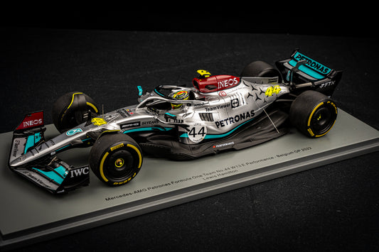 Lewis Hamilton #44 Mercedes AMG W13E performance Belgian GP 2022, Spark 1:18