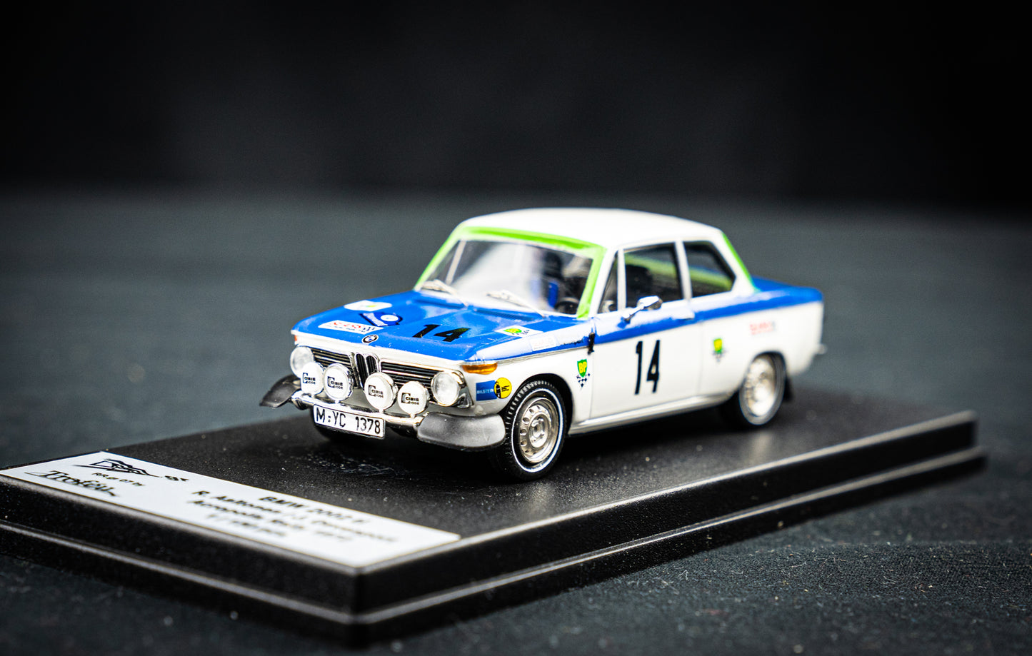 BMW 2002 ti #14 Rauno Altonen / J. Davenport - Acropolis Rallye 1972 lim. Edition 1 / 150 1:43 Trofeu