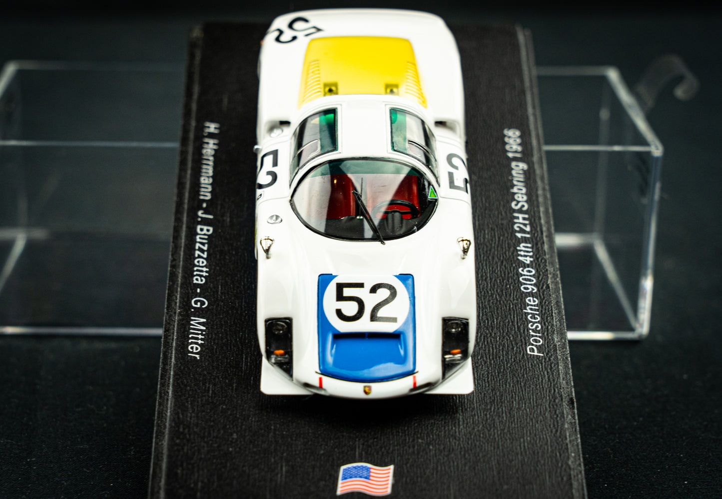 Porsche 906 lim.edition 300 Stk. #52 Herrmann/Buzzetta/Mitter - 4th 12h Sebring 1966 - 1:43