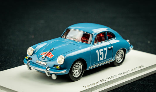 Porsche 356B 1600S #157 A. Gacon / R. Gannot - Rallye Monte Carlo 1960 - Spark 1:43