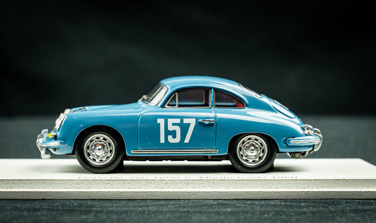 Porsche 356B 1600S #157 A. Gacon / R. Gannot - Rallye Monte Carlo 1960 - Spark 1:43
