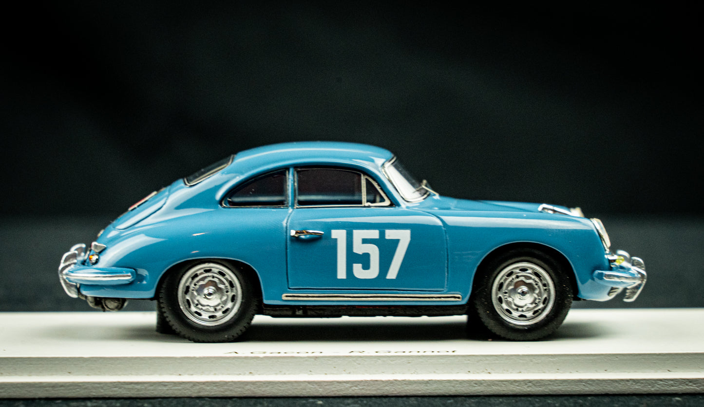 Porsche 356B 1600S #157 A. Gacon / R. Gannot - Rallye Monte Carlo 1960 - Spark 1:43