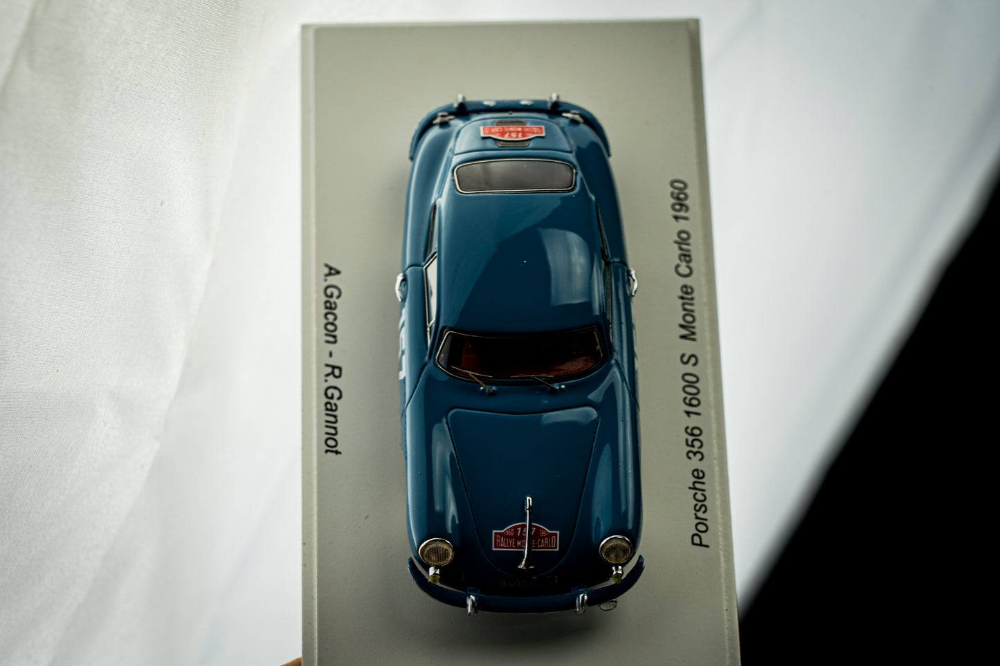 Porsche 356B 1600S #157 A. Gacon / R. Gannot - Rallye Monte Carlo 1960 - Spark 1:43