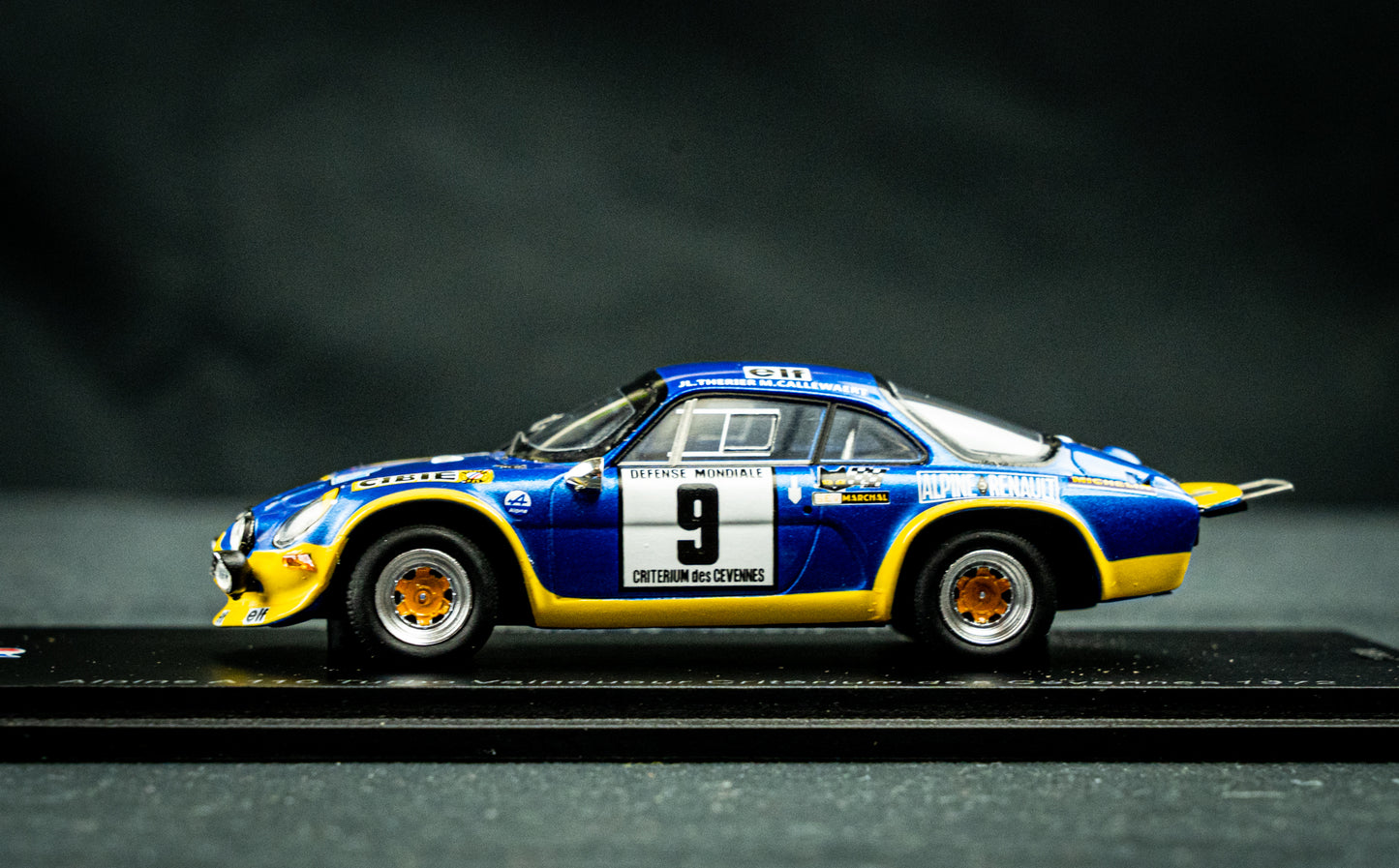 Renault Alpine A110 Turbo lim. edition 500 Stk. - #9 Therier / Callewaert - P1 Cevennes 1972 1:43