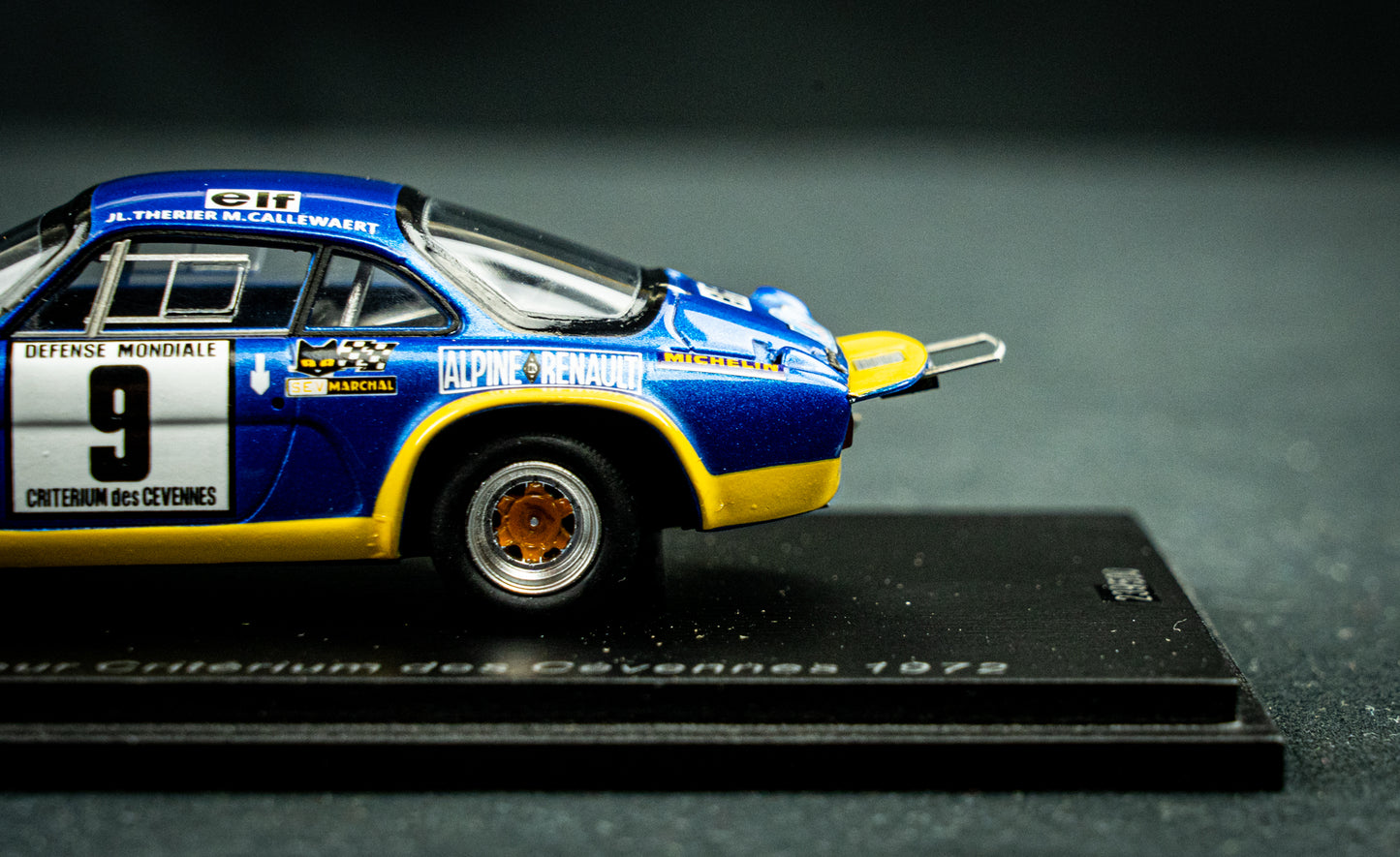 Renault Alpine A110 Turbo lim. edition 500 Stk. - #9 Therier / Callewaert - P1 Cevennes 1972 1:43