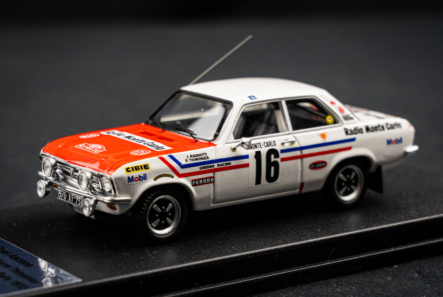 Opel Ascona Gr.1 Lim. Edition 1/150 #16 Ragnotti / Thimonier - 9th Rallye Monte Carlo 1972