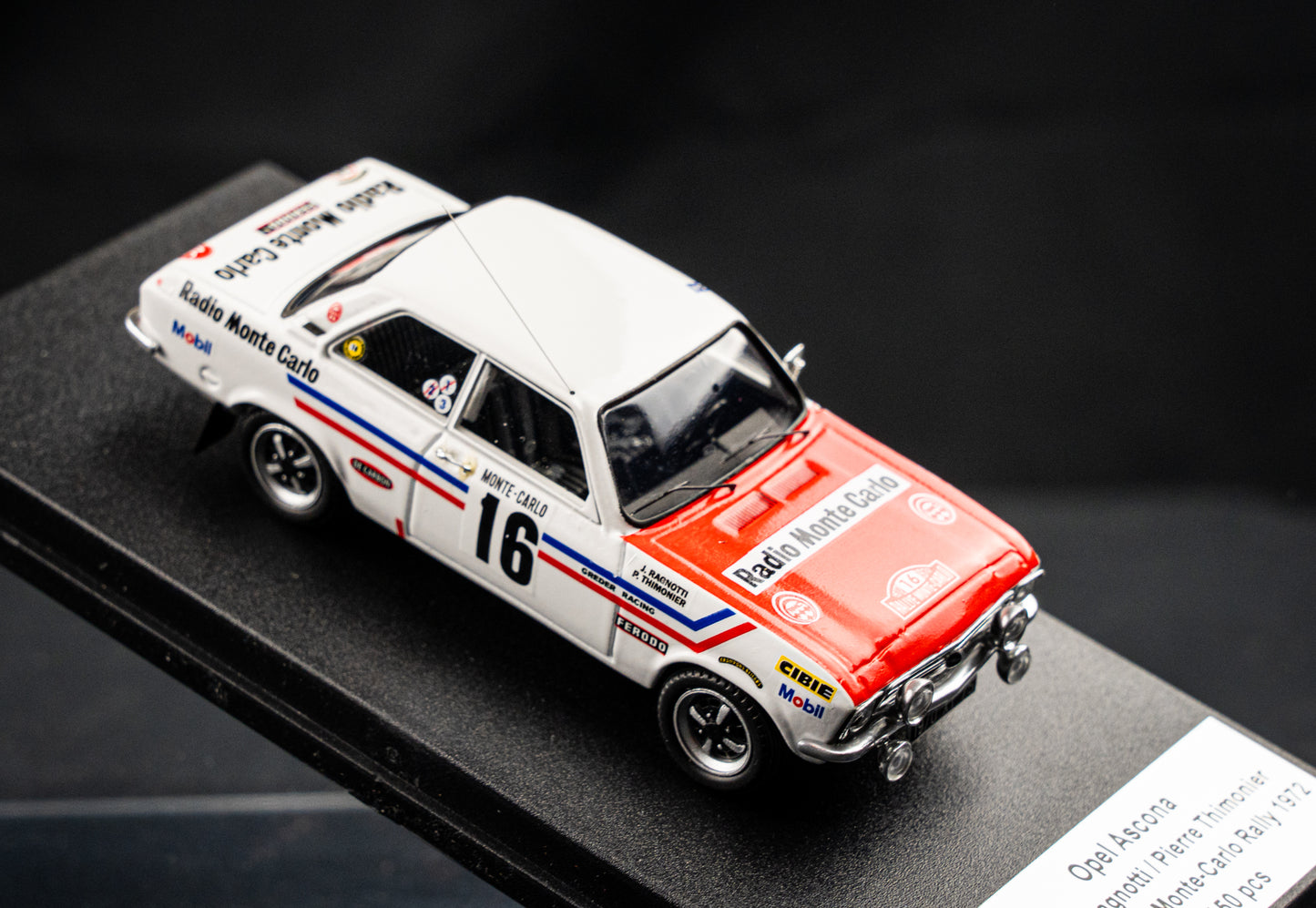 Opel Ascona Gr.1 Lim. Edition 1/150 #16 Ragnotti / Thimonier - 9th Rallye Monte Carlo 1972