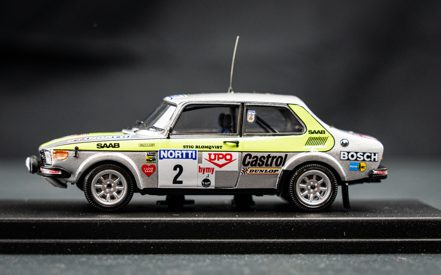 Saab 99 Lim. Edition 1/150 #2 Blomquist / Sylvian - 1000 Lakes Rallye 1976